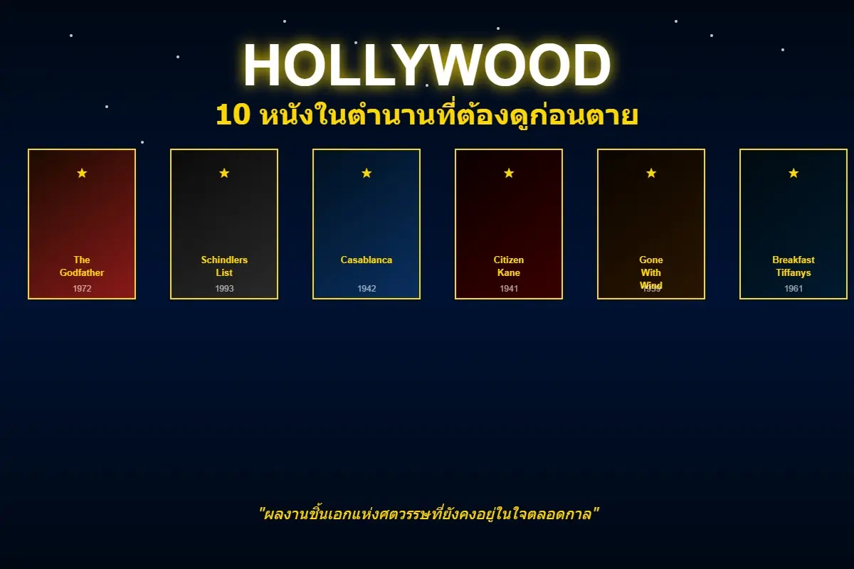 10 หนังฝรั่งในตำนานที่ยังดูได้ทุกยุคทุกสมัย